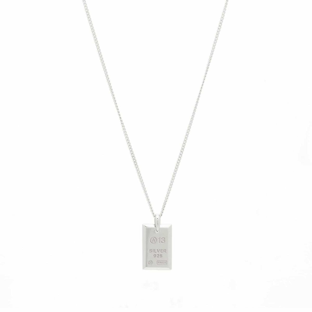Numbering Silver #3719 Round Brilliant Small Cross Necklace