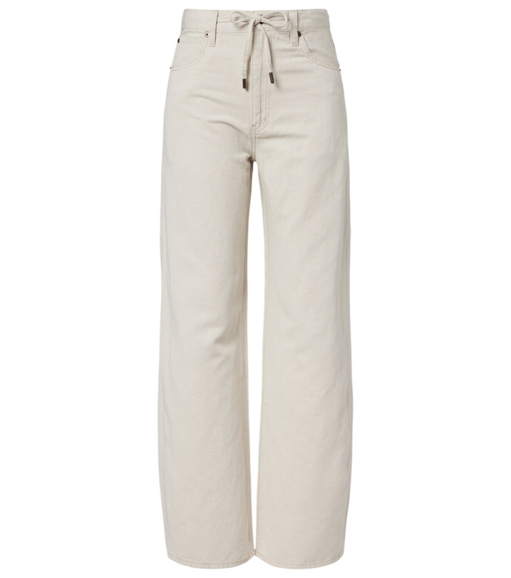 Photo: Frame Off Duty Drawstring wide-leg jeans