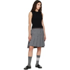 Thom Browne Black Merino Wool RWB Stripe Tank Top