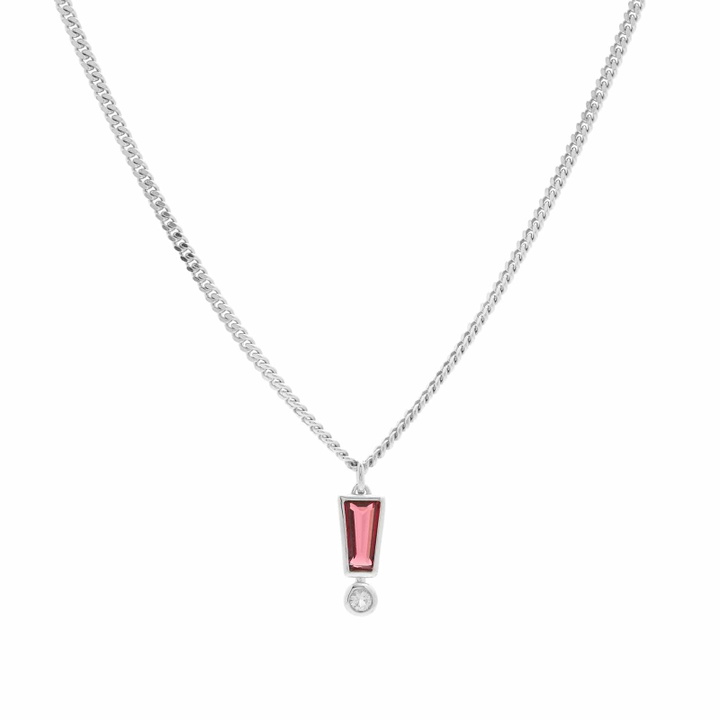 Photo: Miansai Men's Exclamation Point Pendant Necklace in Garnet/White
