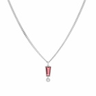Miansai Men's Exclamation Point Pendant Necklace in Garnet/White