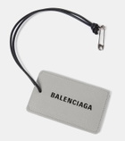 Balenciaga Logo leather luggage tag