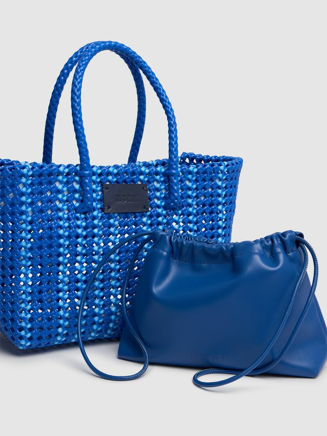 トートバッグ MSGM Woman Tote bags Blue 3540MZ32654 88 MSGM Medium Mesh Tote Bag MSGM