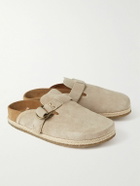 Polo Ralph Lauren - Turbach Jute-Trimmed Suede Clogs - Neutrals