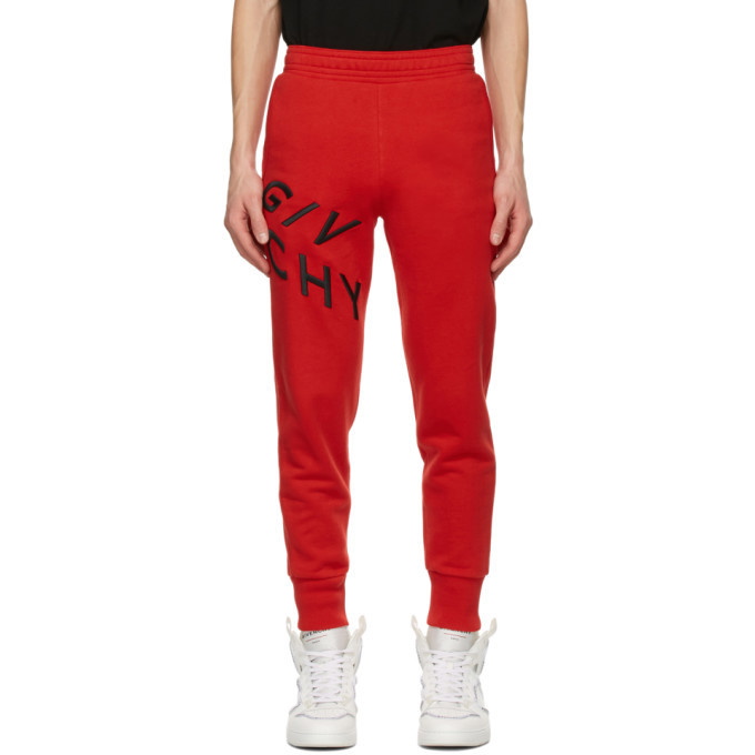 Photo: Givenchy Red Embroidered Refracted Lounge Pants