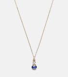 Stone and Strand Full Volume 14kt gold (585/1000) necklace with sapphire and diamond