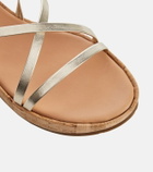 Ancient Greek Sandals Morfi cork and leather platform sandals