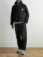 Carhartt WIP - Detroit Corduroy-Trimmed Organic Cotton-Canvas Jacket - Black