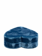 Roxanne First Blue Velvet Heart Jewellery Box