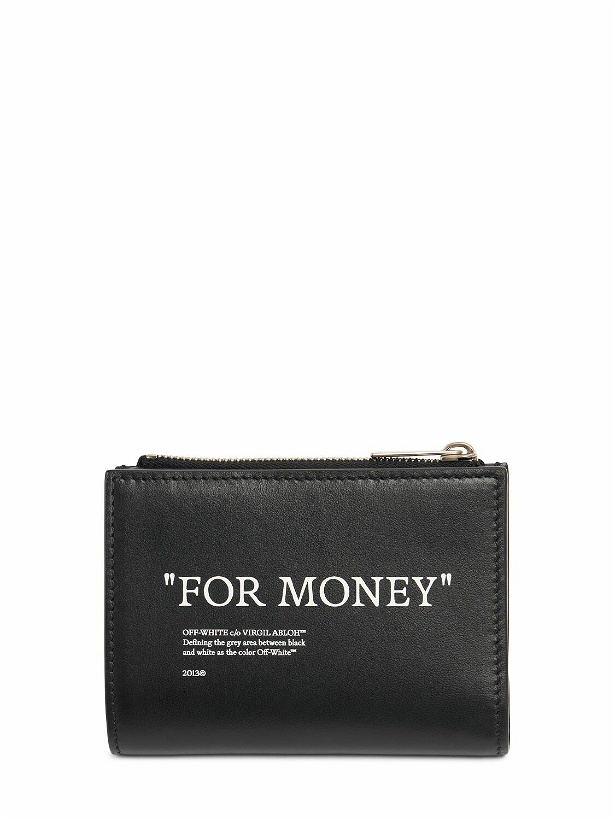 Photo: OFF-WHITE Quote Bifold Leather Zip Wallet