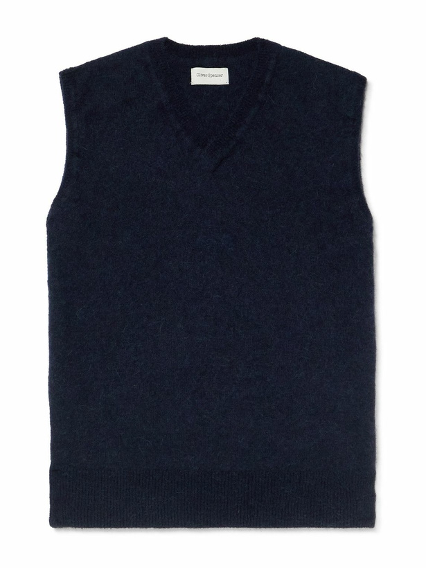 s.Oliver Big Size vest gebreid donkerblauw