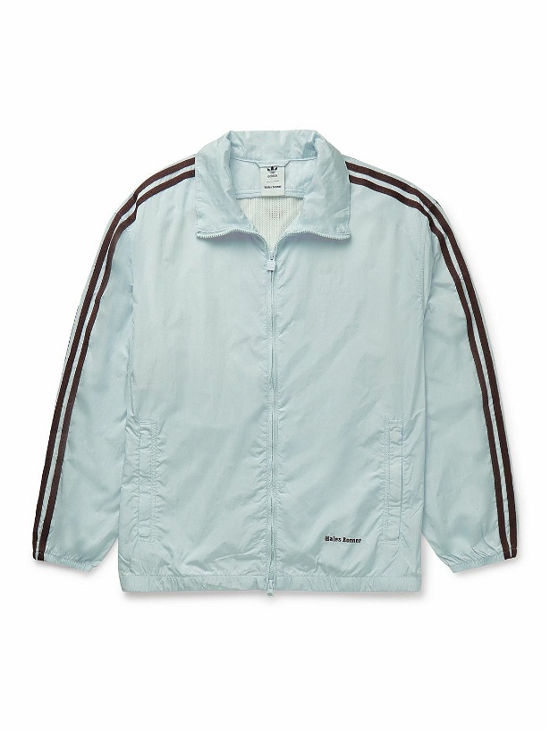 Photo: adidas Consortium - Wales Bonner Striped Crochet-Trimmed Recycled-Shell Track Jacket - Blue
