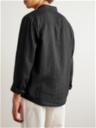 James Perse - Garment-Dyed Linen Shirt - Black