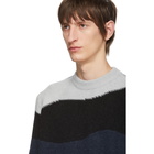 Off-White Black and Grey Intarsia Sweater