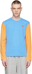 Comme des Garçons Play Blue Cotton Long Sleeve T-Shirt