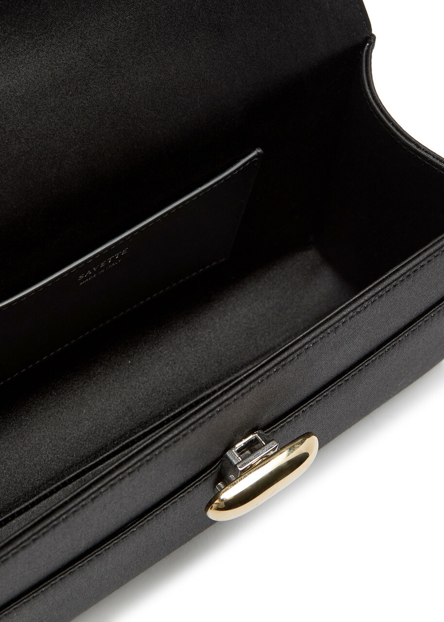 Savette Symmetry Satin Pochette - Black - One Size