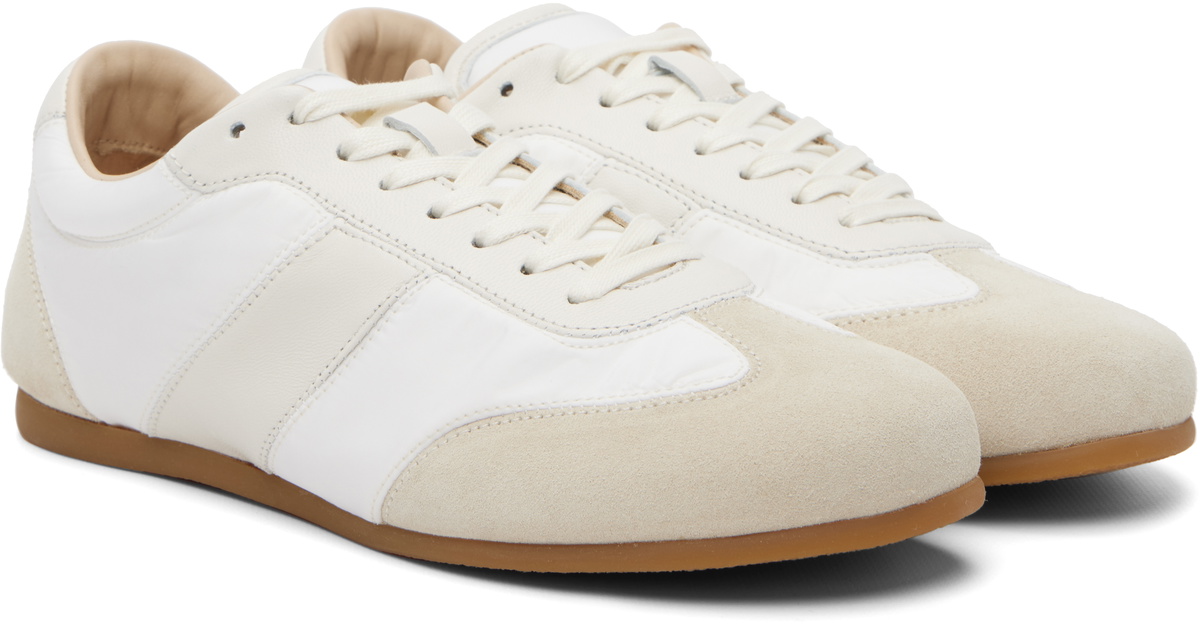LEMAIRE White & Beige Soft Runner Sneakers