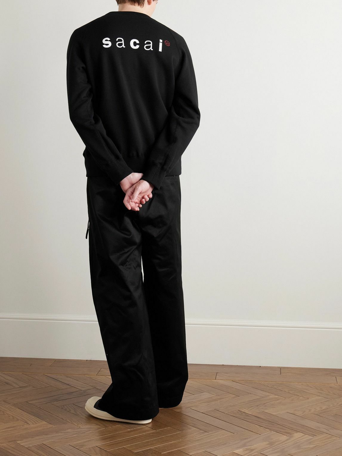Sacai - WTAPS® Embroidered Logo-Print Cotton-Jersey Sweatshirt