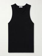 AGOLDE - Viggo Ribbed Stretch Organic Cotton and TENCEL™ Lyocell-Blend Tank Top - Black