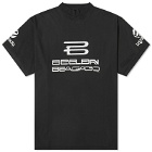 Balenciaga Men's AI Logo Inside Out T-Shirt in Faded Black/White