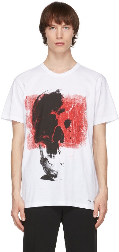 Photo: Alexander McQueen White Punk Skull Oversize T-Shirt