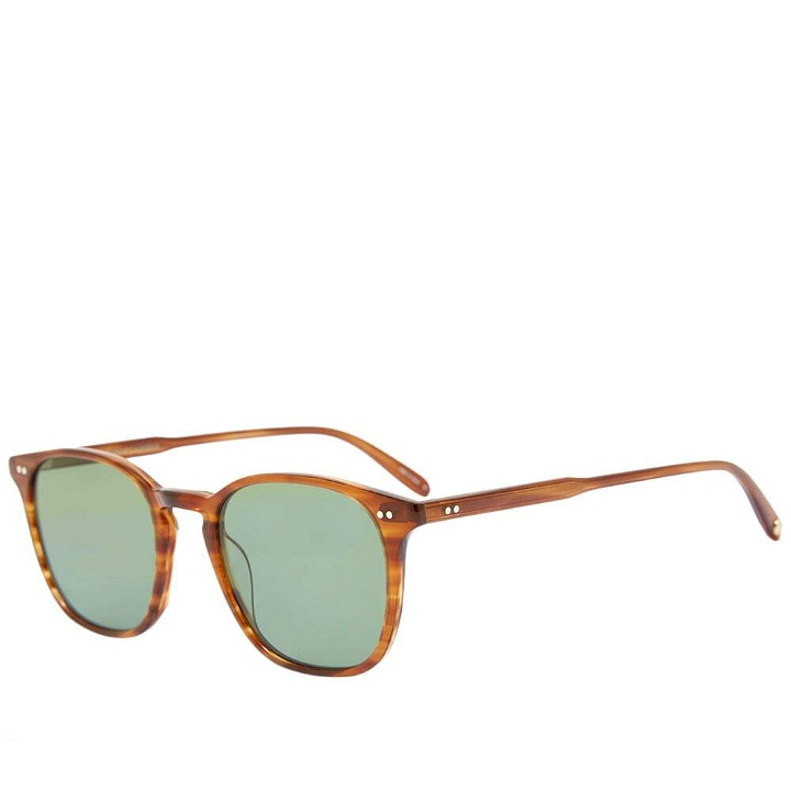 Photo: Garrett Leight Men's Clark 49 Sunglasses in Demi Blonde/Semi Green