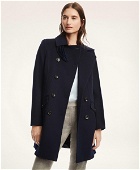 Brooks Brothers Women's Brushed Wool Twill Peacoat | Navy