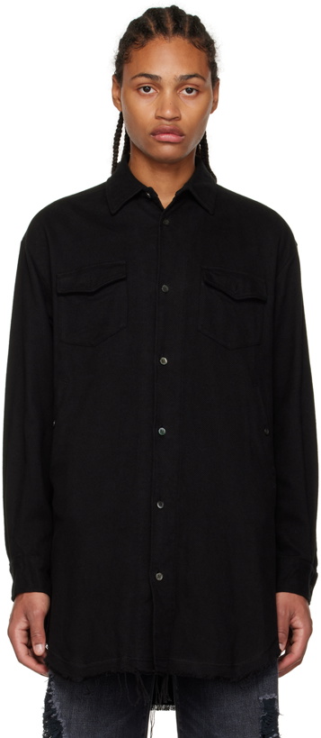 Photo: Undercover Black Frayed Shirt