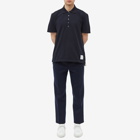 Thom Browne Men's Back Stripe Relaxed Fit Polo Shirt in Navy