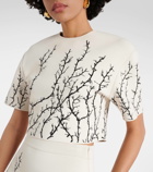 Alexander McQueen Printed jacquard crop top