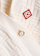 Casablanca Logo Wool-blend Cardigan White