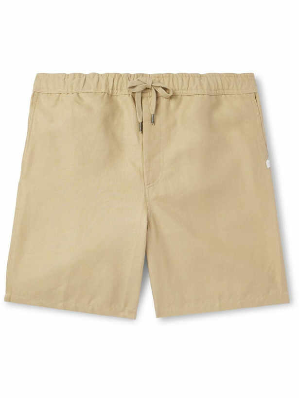 Photo: Derek Rose - Sydney 1 Straight-Leg Linen Drawstring Shorts - Neutrals