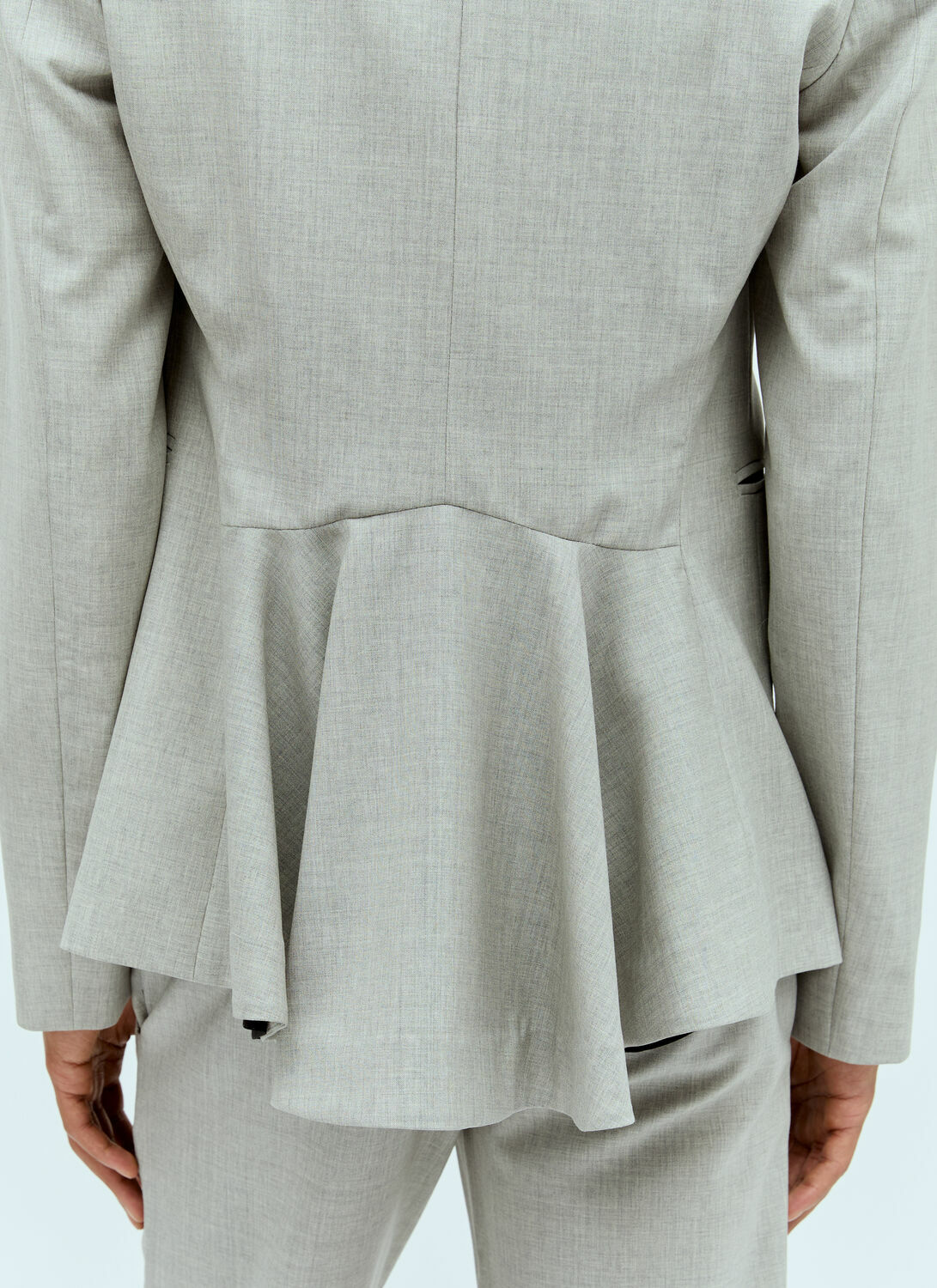Aaron Esh Peplum Cut-Away Blazer