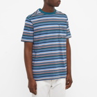 Paul Smith Men's Striped Pocket T-Shirt in Blue