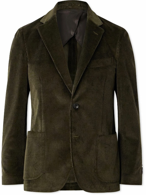 Photo: Lardini - Stretch-Cotton Corduroy Suit Jacket - Green