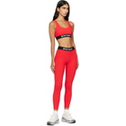 Palm Angels Red Classic Logo Sport Bra