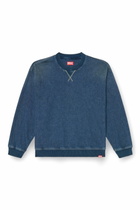 Diesel Sweatshirt in Track Denim - Sweaters - Unisex - Blue