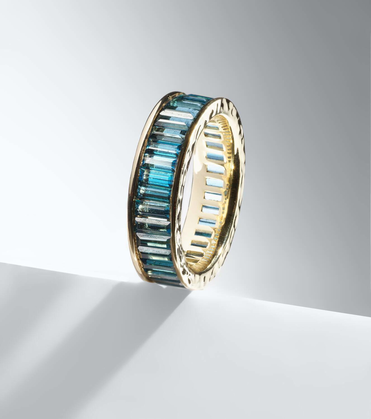 Octavia Elizabeth 18kt gold ring with with topazes
