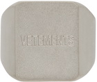 VETEMENTS Silver Logo Signet Ring