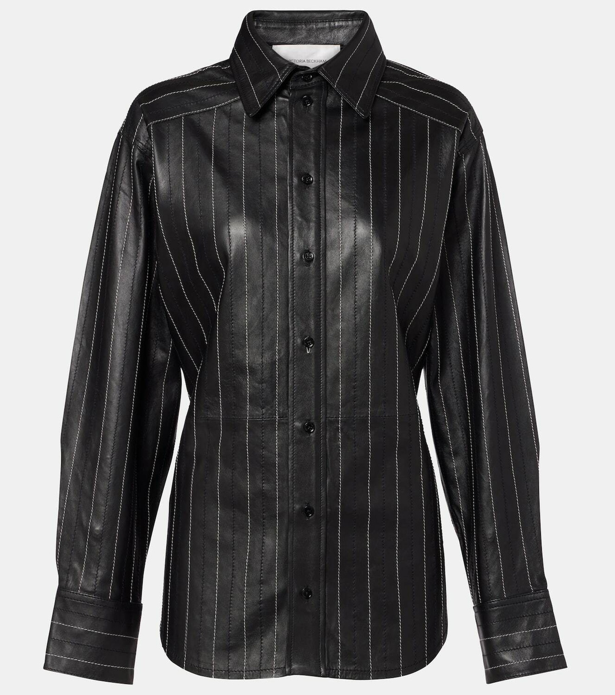 Victoria Beckham Belted leather jacket