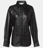 Victoria Beckham Belted leather jacket