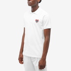 Moncler Men's Heart Logo Polo Shirt in White