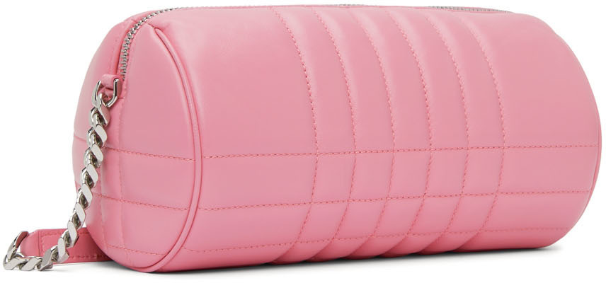 Burberry Pink Quilted Lola Barrel Bag Burberry