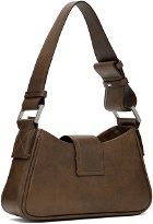 MISBHV Brown Small Leather Shoulder Bag