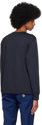 Stone Island Navy Patch Long Sleeve T-Shirt