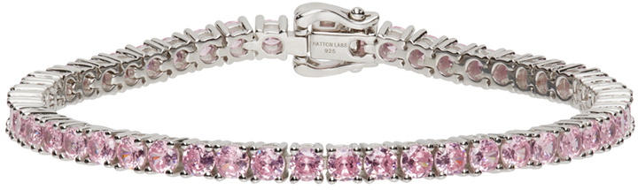 Photo: Hatton Labs Silver & Pink Tennis Bracelet