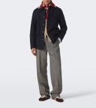 Dries Van Noten Striped wool zip-up collar