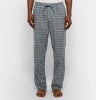 Zimmerli - Checked Cotton and Wool-Blend Flannel Pyjama Trousers - Men - Navy