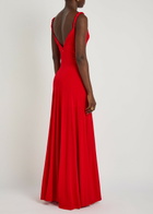 Alice + Olivia Noelia Panelled Stretch-jersey Maxi Dress Red