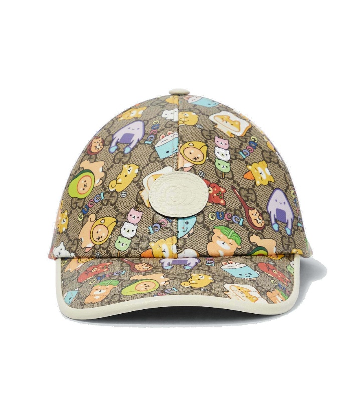 Photo: Gucci - Gucci Kawaii floral leather-trimmed cap
